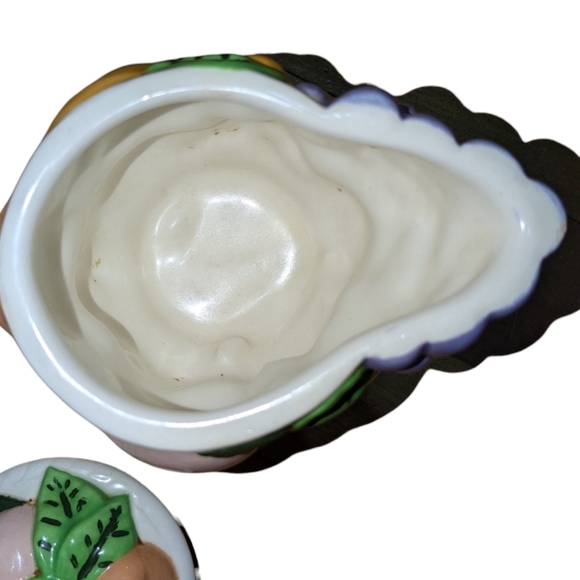 Diane Levesque| Vintage 1970s/80s 3D Fruit Glazed Ceramic Sugar & Creamer Set - Picture 12 of 12